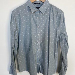 Lands' End No Iron Supima Womens Button Down Large